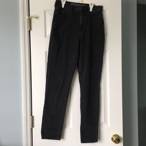 Black American Eagle Mom Jeans X-Long